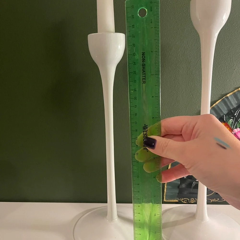 IKEA White Candle Holders